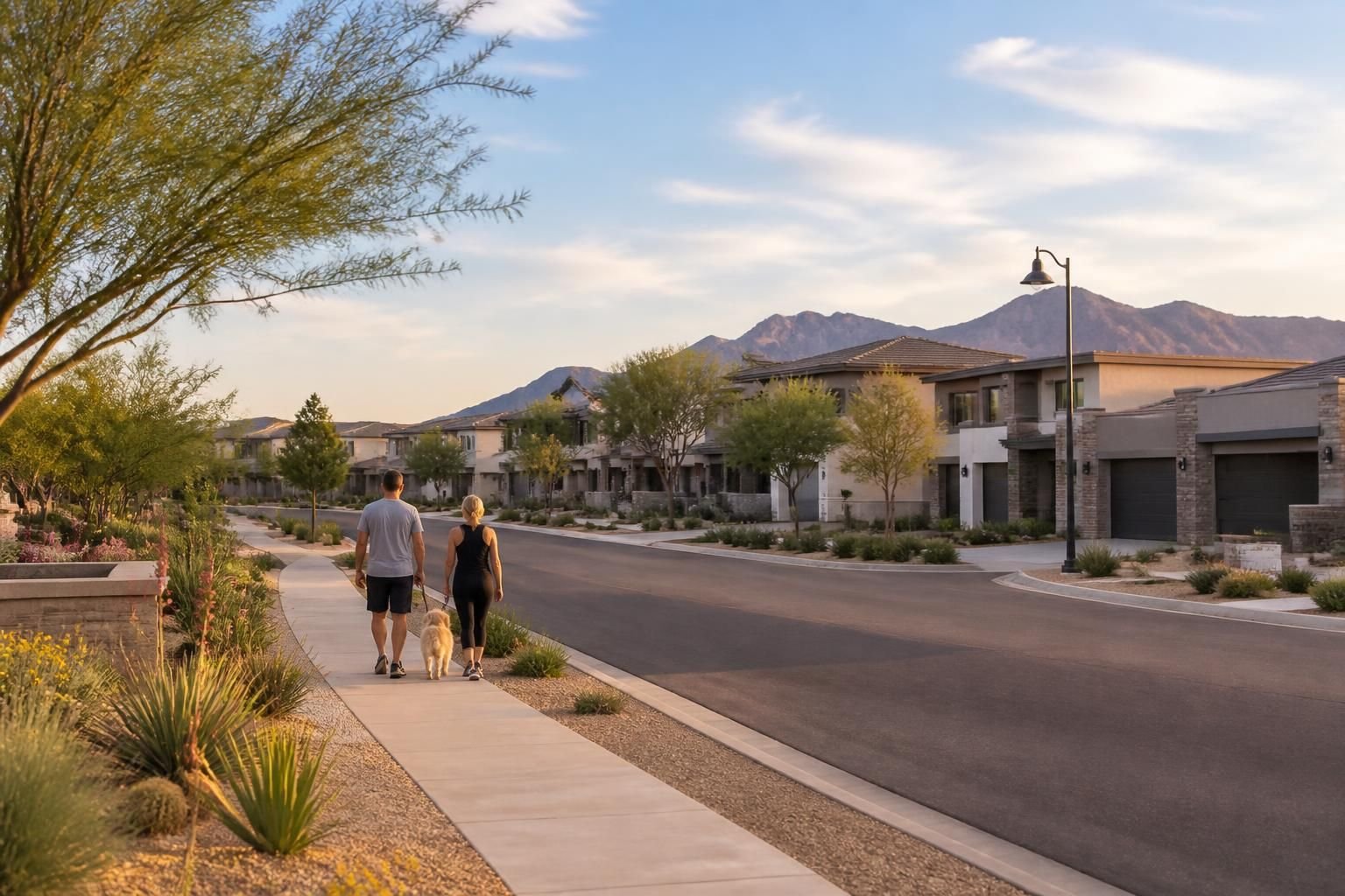 Eastmark community with contemporary homes and clean streets.